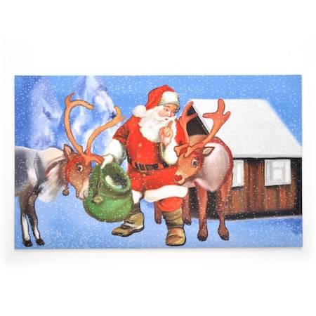 Stephan Roberts Home 18 x 30 in. Crumb Rubber Door Mat, Secret Santa STRB-15798-12